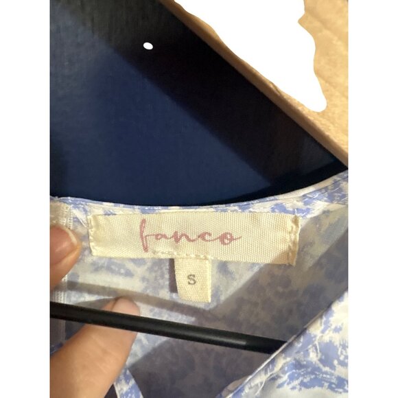 Fanco Womens S Floral Cottagecore Dress With Puff Sleeves & Tie Back - Picture 4 of 5